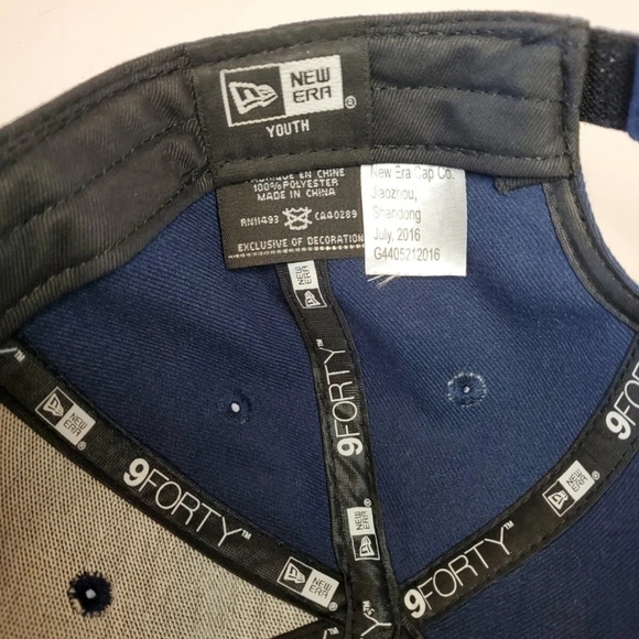 NEW Era 9Forty Los Angeles LA Rams NFL Youth Adjustable Strapback Cap Hat Navy - Picture 6 of 8